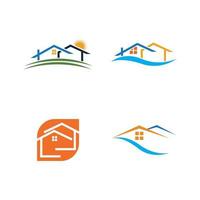 home logo vector icon illustration design template