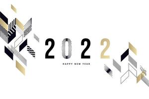 Happy New Year 2022. Vector illustration for greeting card, party invitation card, website banner, social media banner, background, cover design template, marketing material.