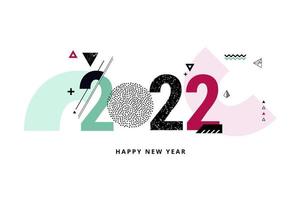feliz año nuevo 2022. ilustración vectorial para tarjeta de felicitación, tarjeta de invitación a fiesta, banner de sitio web, banner de redes sociales, fondo, plantilla de diseño de portada, material de marketing. vector