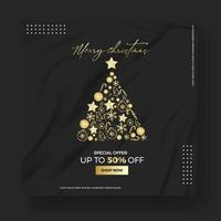 Holiday deer, Merry Christmas and New Year typographical on background with winter landscape with snowflakes, light, stars.Vector Illustration vector