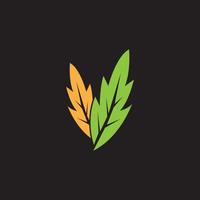 Nature leaf icon and symbol template vector