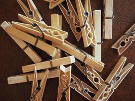 many clothespin pegs photo