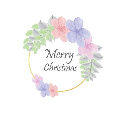 Merry Christmas, Happy New Year 2021 Cards, Water Color Floral Frame, Holly Berry, Floral Vector Design, Christmas Flowers illustration, greetings,