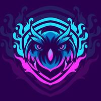 Owl Head Mascot vector