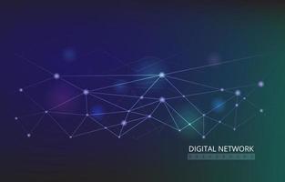 Digital Network Connection Internet Technology Abstract Vector Background