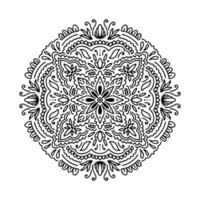 Graphic round mandala abstract isolated in white background..Boho indian shape.Ethnic oriental style. vector