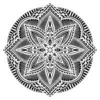 Graphic round traditional mandala abstract  isolated in white background.Boho indian shape.Ethnic oriental style. vector