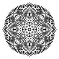 Graphic round traditional mandala abstract  isolated in white background.Boho indian shape.Ethnic oriental style. vector