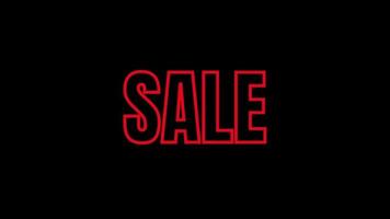 Black Friday Sale text animation, on black white and red color video
