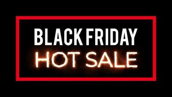 Black Friday Hot Sale Fire, Neon Sign video