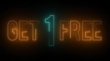 Buy One Get One Free Neon Light Sign video