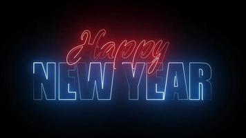 Happy New Year Neon Sign video