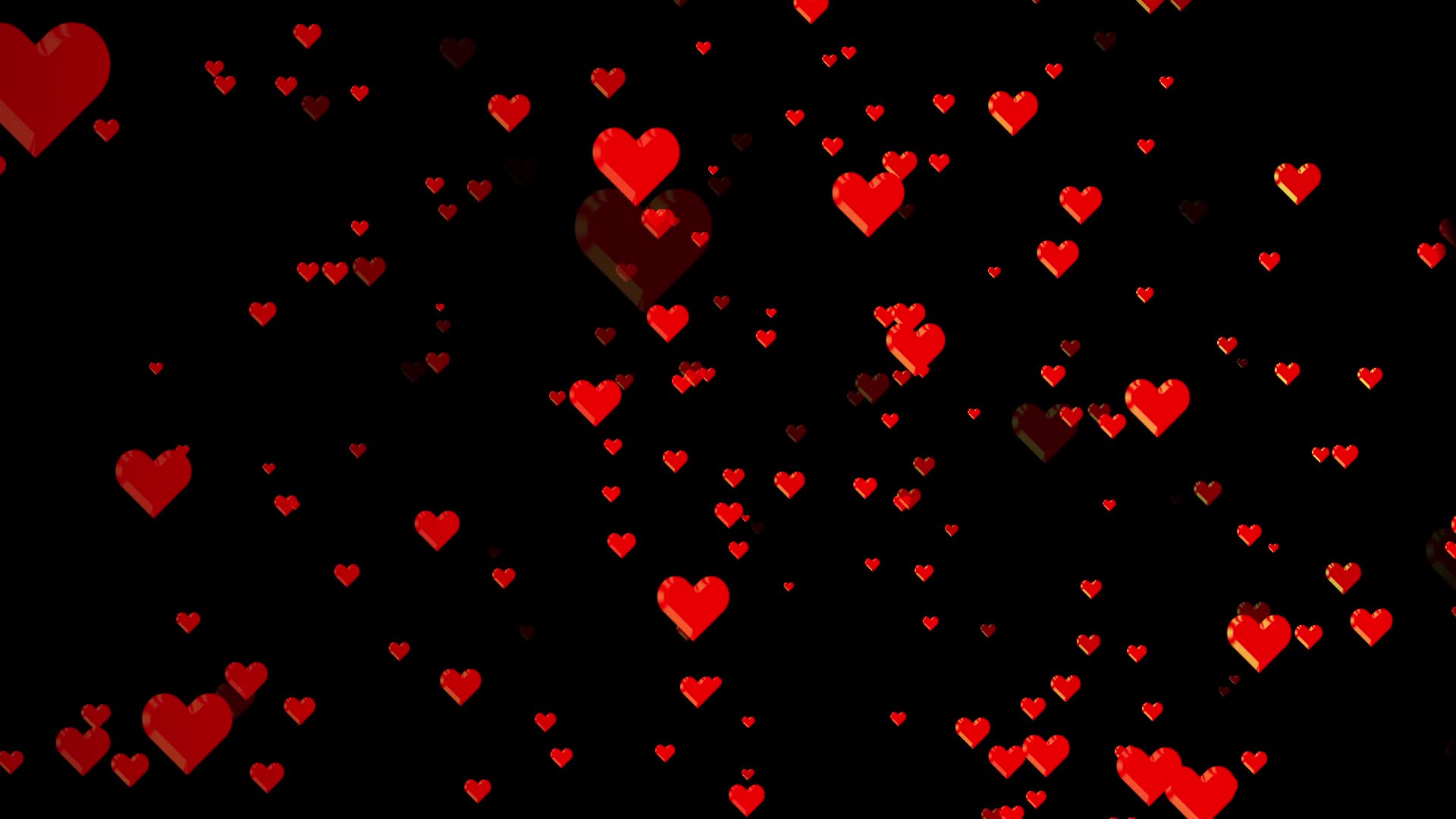 Random Flying Love Heart Background Animation Effect on Black Background  4358898 Stock Video at Vecteezy