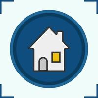 icono de color de la casa. hogar. edificio de la casa de campo. ilustración vectorial aislada vector