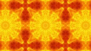 Gelber Feuerenergie-Kaleidoskop-Effekt video