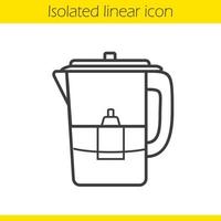 Water filter linear icon. Thin line illustration. Contour symbol. Vector isolated outline drawing