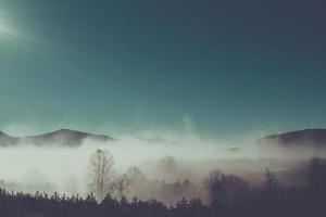 fog on the mountains photo