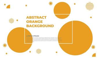 abstract orange flat geometric background design vector