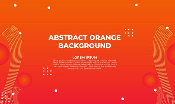 abstract orange gradient geometric background design vector