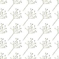 Hand-drawn watercolor leaf seamless pattern vector