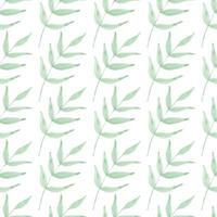 Hand-drawn watercolor leaf seamless pattern