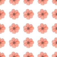 Hand-drawn watercolor flower seamless pattern vector