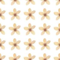 Hand-drawn watercolor flower seamless pattern vector