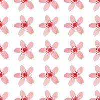 Hand-drawn watercolor flower seamless pattern vector