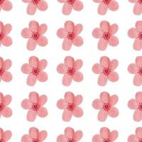 Hand-drawn watercolor flower seamless pattern vector