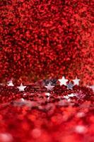 Red sparkling glitter texture perspective background