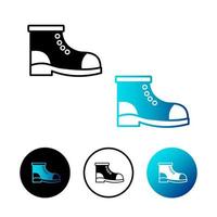 Abstract Boot Icon Illustration vector