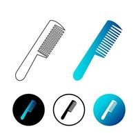 Abstract Hair Comb Icon Illustration vector