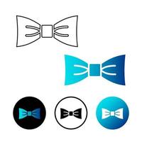 Abstract Man Tie Bow Icon Illustration vector