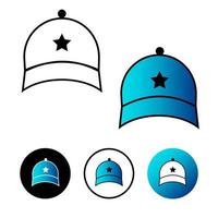 Abstract Men Cap Icon Illustration vector