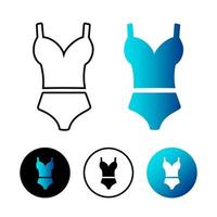 Abstract Swim Wear Icon Illustration vector