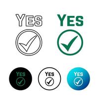 Abstract Yes Checkmark Icon Illustration vector