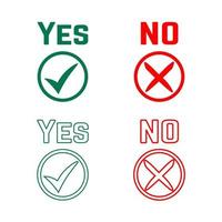 Abstract Yes No Icon Illustration vector