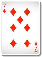 Ace of Diamonds Playing Card Isolated vector