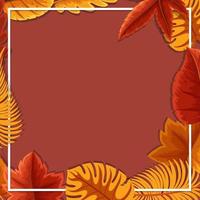 Square frame with autumn foliage vector