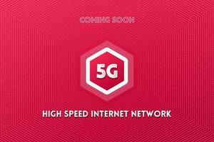 5G mobile network concept background vector illustration