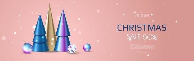 Christmas and New Year background. Conical Abstract Christmas Trees. Greeting card, banner, headers, website, poster vector