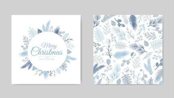 Vector Christmas Cards Set. Holiday Party Card Templates Design