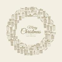 Merry Christmas background with christmas element. Vector illustration