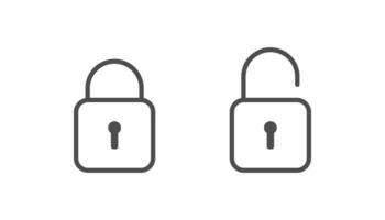 Padlock icon, lock and unlock icon vector design