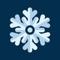 Snowflake Icon. Christmas and Winter Traditional symbol for logo, print, sticker, emblem, greeting and invitation card design and decoration vector