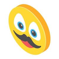 Moustache Emoji Concepts vector