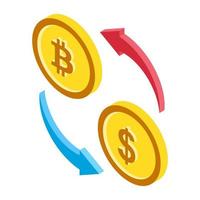 Bitcoin Exchange Concepts vector