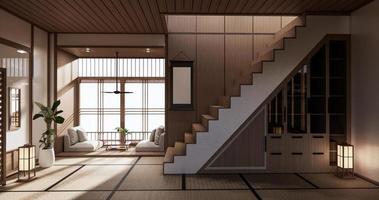 staircase room Designing the most beautiful. 3D rendering photo