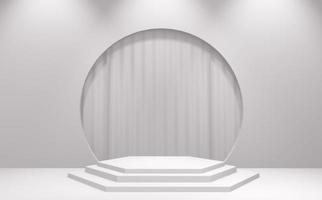 podio blanco minimalista abstracto geométrico representación 3d foto