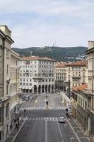 TRIESTE, ITALY, JULY 1, 2018 - View at street of Trieste, Italy. Trieste is the capital city of the Friuli Venezia Giulia region in northeast Italy.